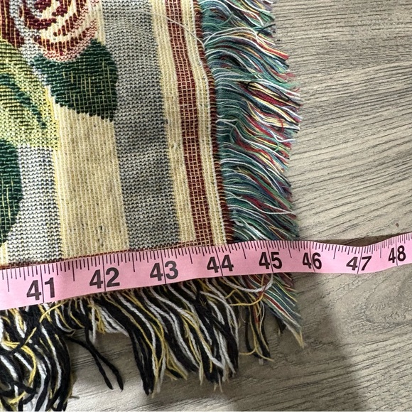 Vtg Darling Mother Tapestry Throw Blanket Fringe 48"X 56" Mothers Day Cottage - Picture 10 of 16